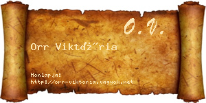 Orr Viktória névjegykártya